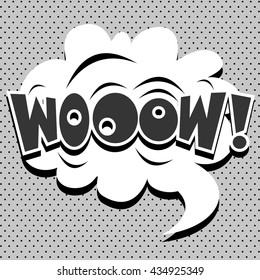wooow! - Comic Speech Bubble, Cartoon