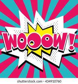 woow! - Comic Speech Bubble, Cartoon