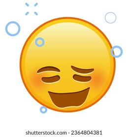 Woozy face Large size of yellow emoji smile