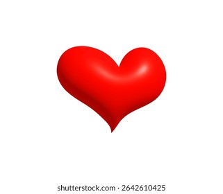 Woozy Love Heart Icon for Valentines Day, funny romantic emoji, cute love message, digital greeting, emotional sticker, flirty card, couple chat and sweetheart decoration. Vector Illustration.