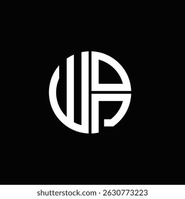 Logotipo WOP Ícone WOP Monograma WOP Letra WOP minimalista Círculo plano Design de logotipo abstrato moderno exclusivo.
