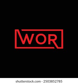 WOR letter logo design vector template