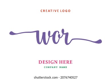 El logotipo de la inscripción WOR es sencillo, fácil de entender y autoritario