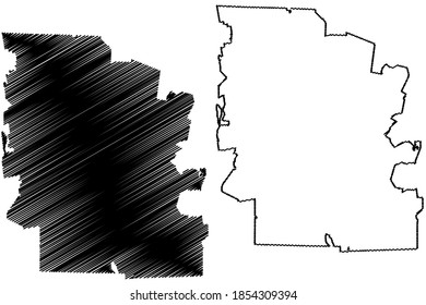 Worcester County, Commonwealth of Massachusetts (U.S. county, United States of America, USA, U.S., US) map vector illustration, scribble sketch Worcester map