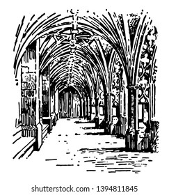 Worcester is an example of a cloister vogue in the mid to 18th century and specialize in domestic architectural vintage line drawing or engraving illustration.