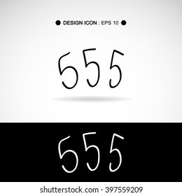 The word "555" Thai laugh 1  great for any use. Vector EPS10.