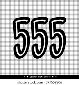 The word "555" Thai laugh 6  great for any use. Vector EPS10.