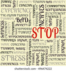 a word about stress. stop the stress. stop