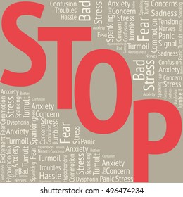 a word about stress. stop the stress. stop