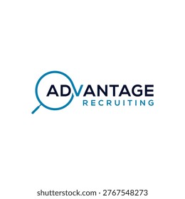 word advantage recruiting logo design