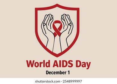 Projeto de ilustração de vetor Dia Aids do Word