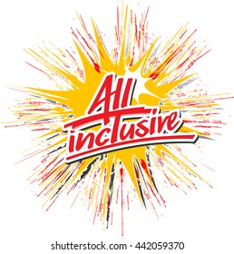 Word All Inclusive Handwritten On Exploding Stock Vector (Royalty Free ...