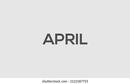 Word APRIL in letters - Initial vector design - Premium font - Icon vector