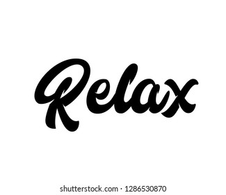 Word Art Design Graphic Vector Relax Stock Vector (Royalty Free ...