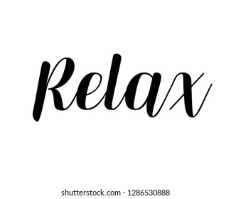 Word Art Design Graphic Vector Relax Stock Vector (Royalty Free ...