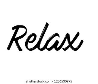 Word Art Design Graphic Vector Relax Stock Vector (Royalty Free ...