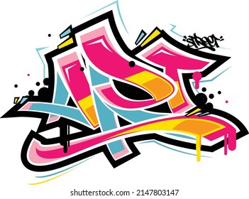 The word Art in graffiti style lettering