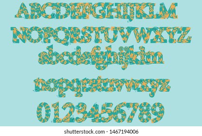 Word Art Letter Art Number Colour Stock Vector (Royalty Free