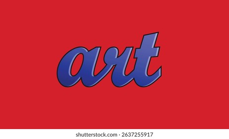 The word art is shiny