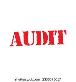 word Audit, vector design illustration