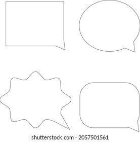 Word balloons in various shapes vector image illustration