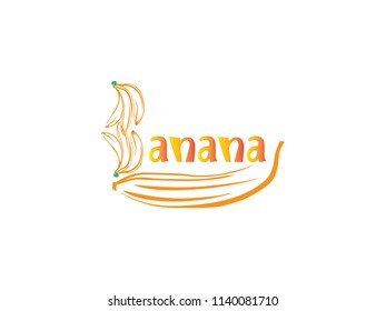 The word Banana logo vector