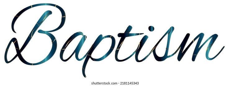 Word Baptism Blue Gradient Calligraphy Banner Stock Vector (Royalty ...