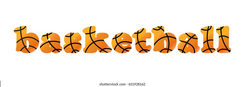 Word basketball - vector illustration