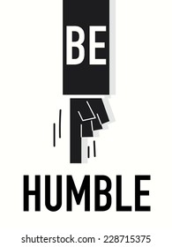 Word BE HUMBLE vector illustration