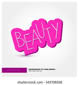 WORD BEAUTY 3D, VECTOR