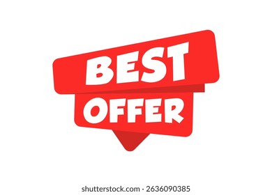 word best offer . red sunburst badges. Simple flat style vintage labels, stickers with sale discount quality tags and labels. 