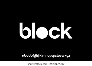 word of black . modern minimalist clean alphabet font. lowercase bold typography vector illustration design