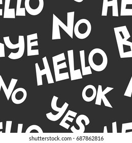 word black and white phrase pattern