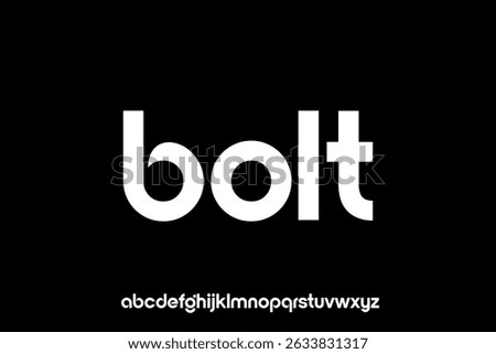 word of bolt .  modern minimalist clean alphabet font. lowercase bold typography vector illustration design