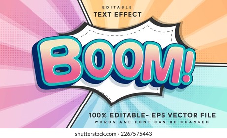 Word Boom Editable Text Effect Design Template, Effect Saved In Graphic Style