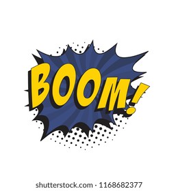 Word Boom Retro Comic Speech Bubble Stock Vector (Royalty Free ...