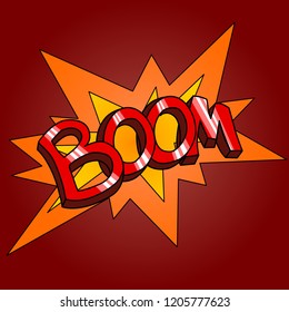 Word Boom vector illustration