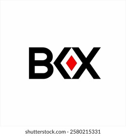 The word "Box" design with negative space poker diamond symbols.