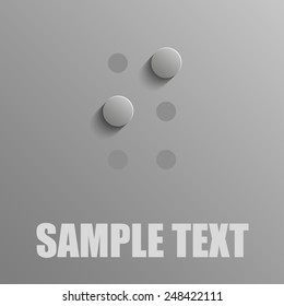 Word I in Braille on blue background