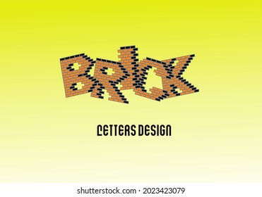 word brick with unique design