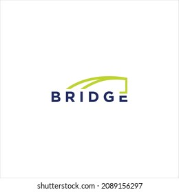 word bridge logo vector template line