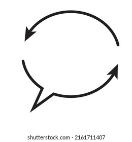 Word bubble made up of arrow. Concept of translation - communication illustration - writing vector , icon 