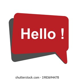 word bubble say hello vector design