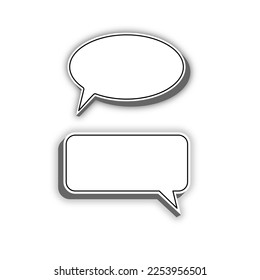 word bubble vector design on white background