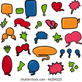 word bubbles of cartoon concept