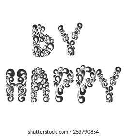 word BY HAPPY, vector,