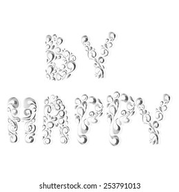word BY HAPPY, vector