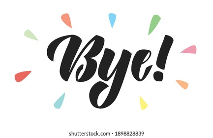 Word Bye Brush Lettering Style Stock Vector (Royalty Free) 1898828839 ...