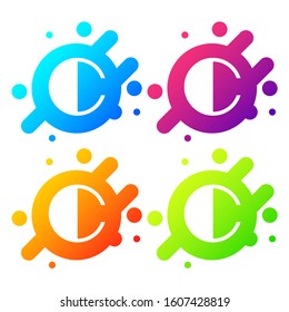 Word C Logo Gradient Vector