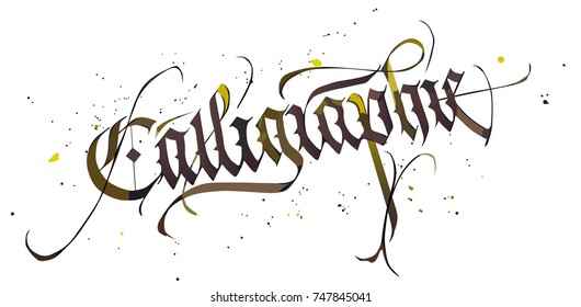 the word calligraphy